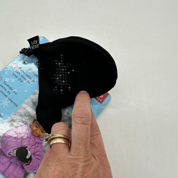 New NWT Lily & Dan Childrens Touchscreen Mittens Gloves XS Age 2-4 Black - Picture 3 of 3